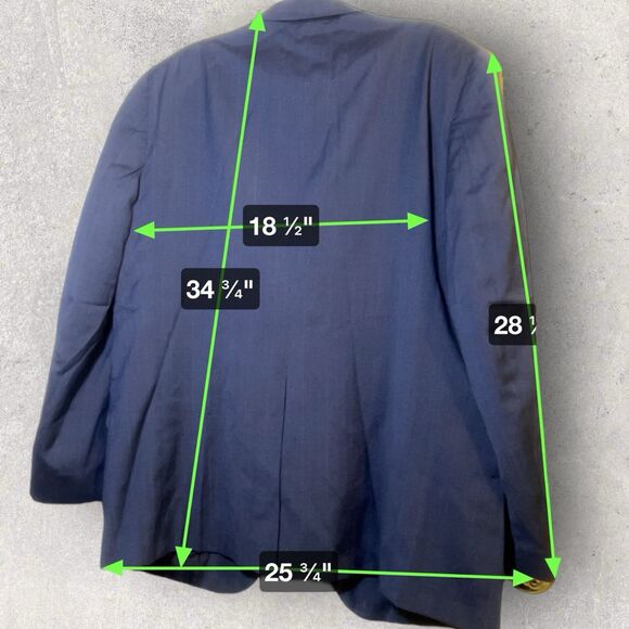 Vintage Christian Dior Blue Male 2 Piece Suit - Picture 4 of 15